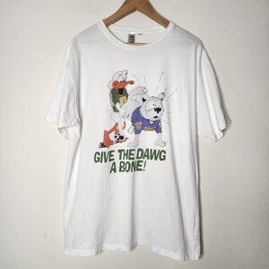 Give the Dawg a Bone! Mens XL White Oregon Ducks Washington Huskies Funny Shirt